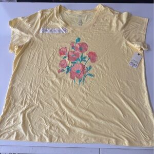 St. John's Bay Yellow Floral Women's Top